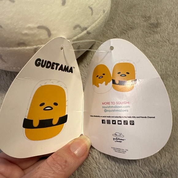 Squishmallows Gudetama Lazy Egg 8” 2022 KellyToy NWT Japanese Sushi Kawaii - Picture 4 of 13